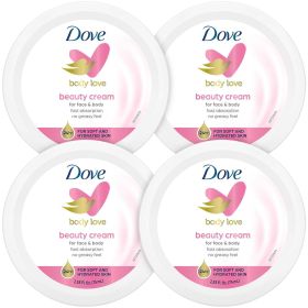 Dove Lotion, Beauty Cream - Light, Fast-Absorbing Face and Body Cream for Normal to Dry Skin, 24-Hour Moisture, Luxuriously Scented Face Cream